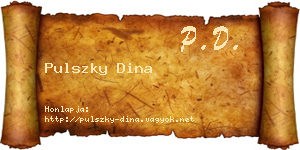 Pulszky Dina névjegykártya
